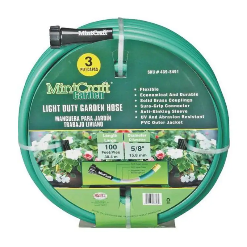 Landscapers Select GH-58503-1003L Garden Hose Green 100 Feet Long