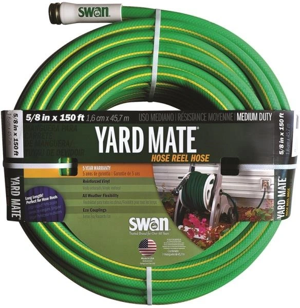 Swan SNHR58150 Garden Reel Hose 150 Feet 5/8 Inch Retractable Water Hose