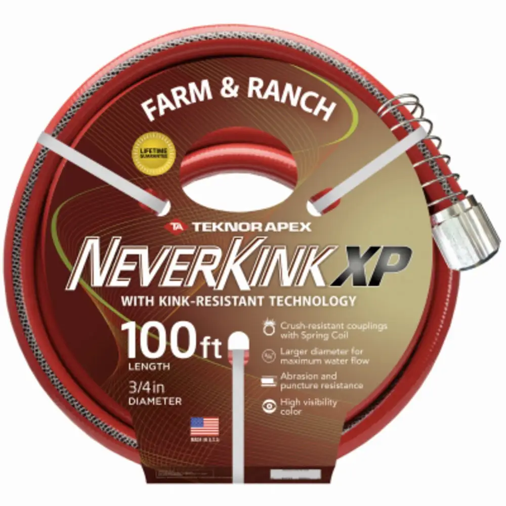 Teknor Apex 9846-100 Neverkink Xtreme Performance Farm and Ranch Hose 3/4 Inch x 100 Feet