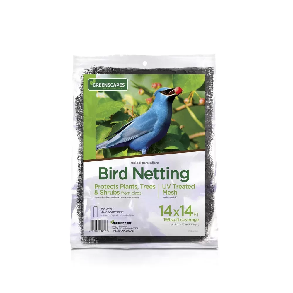 Greenscapes 46350 Bird Netting 14 ft x 14 ft Garden Protection
