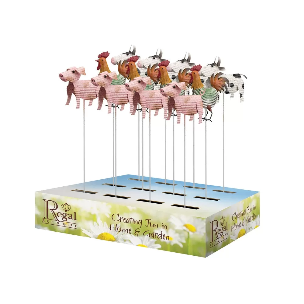 Regal Art & Gift 80250 Outdoor Garden Stake 16 Inch Assorted Colors
