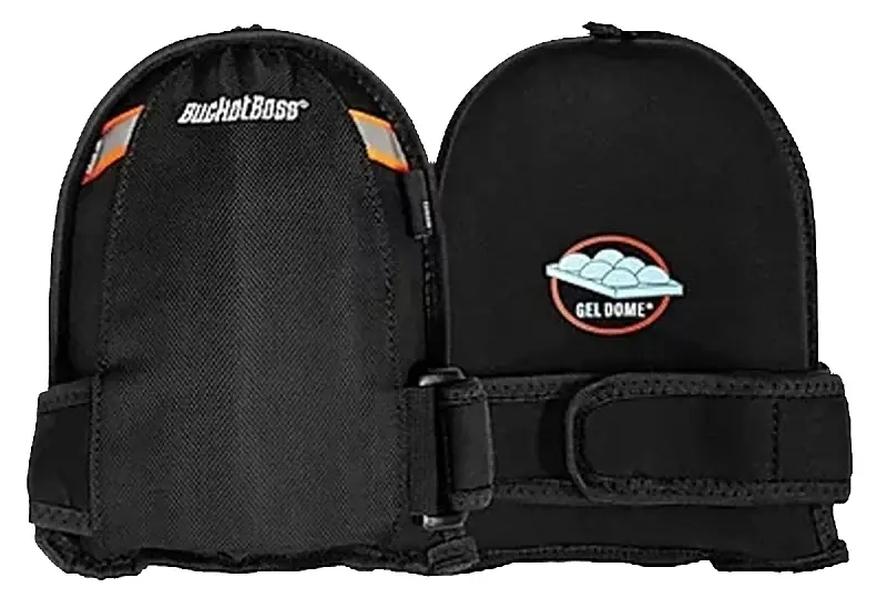 Breathable Mesh Bucket Boss GelDome Series GX5 MegaSoft Knee Pad, 1680 Poly Fabric Cap, Gel Pad, Hook and Loop Closure