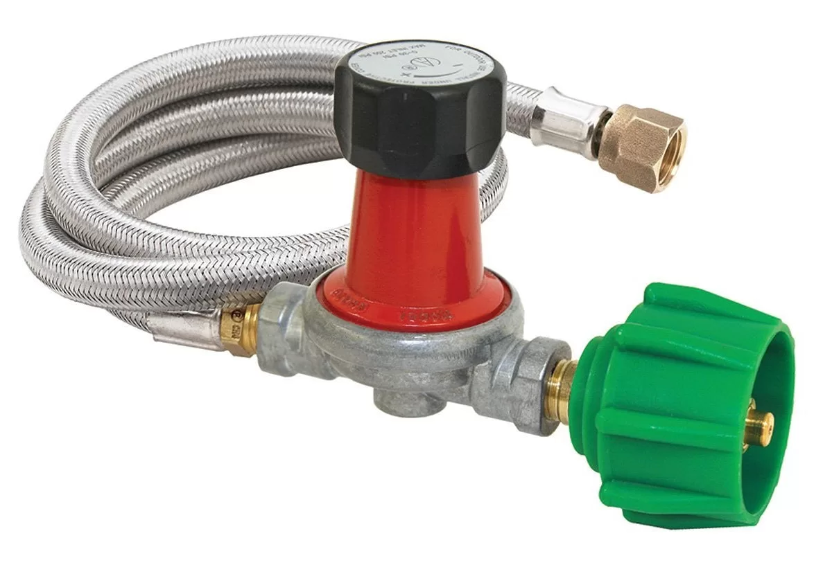 Bayou Classic M5HPR-30 High-Pressure Hose 30 psi Regulator Satin Finish