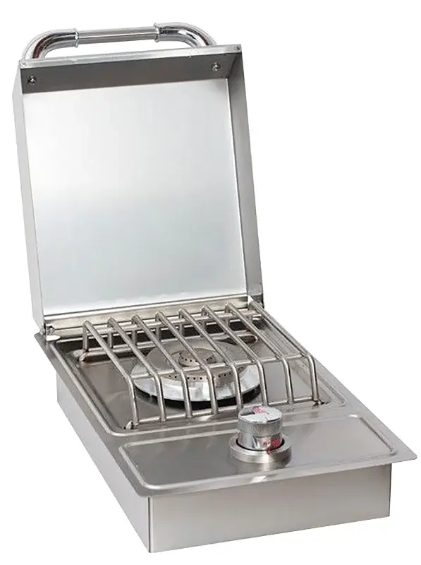 Bull 60009 Drop- Unitary Side Burner, 12-1/2 W x 5-3/4 D x 20-1/2 H Dimensions, Natural Gas Fuel