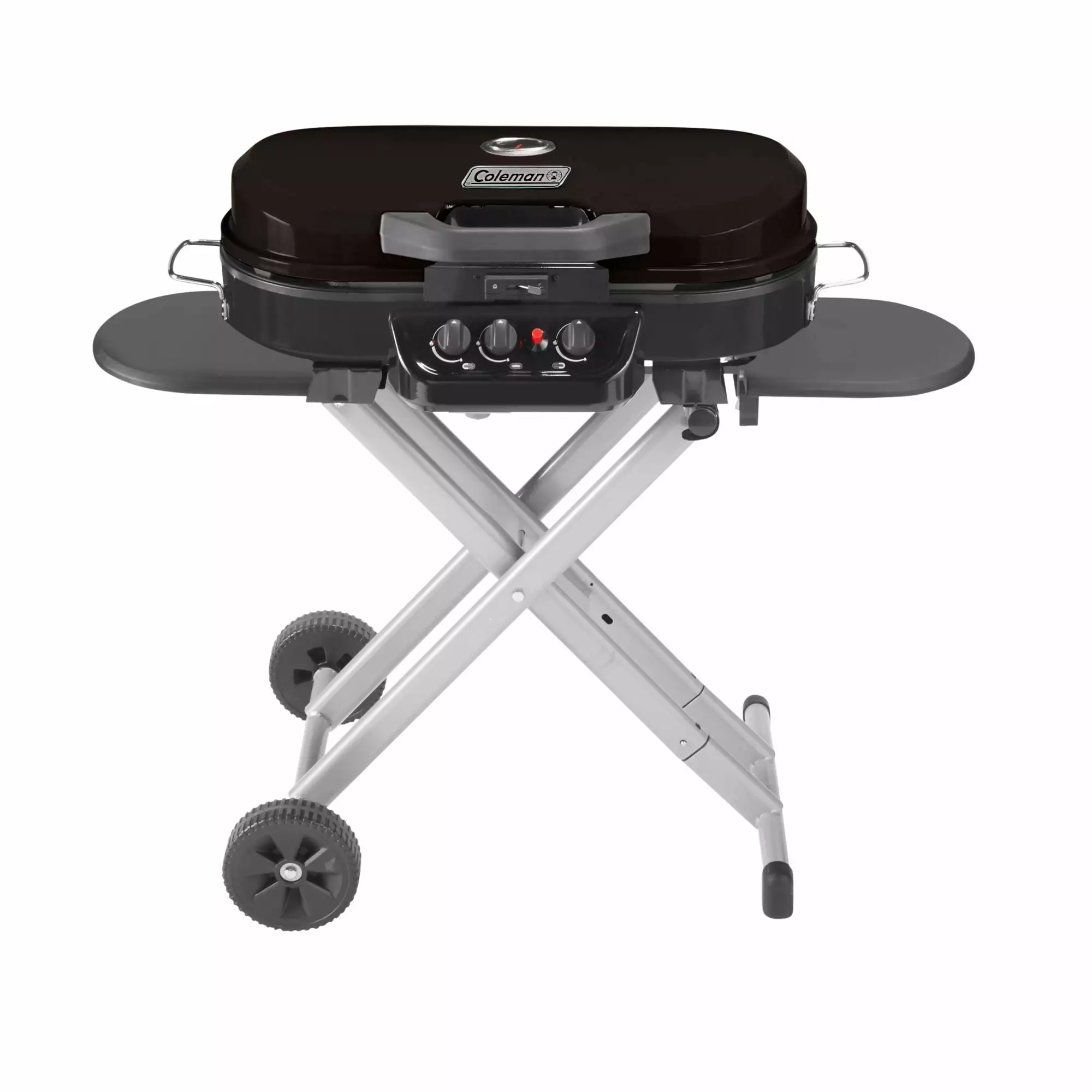 Coleman RoadTrip 285 Stand Up Propane Gas Grill Black 3 Burners Portable Outdoor BBQ