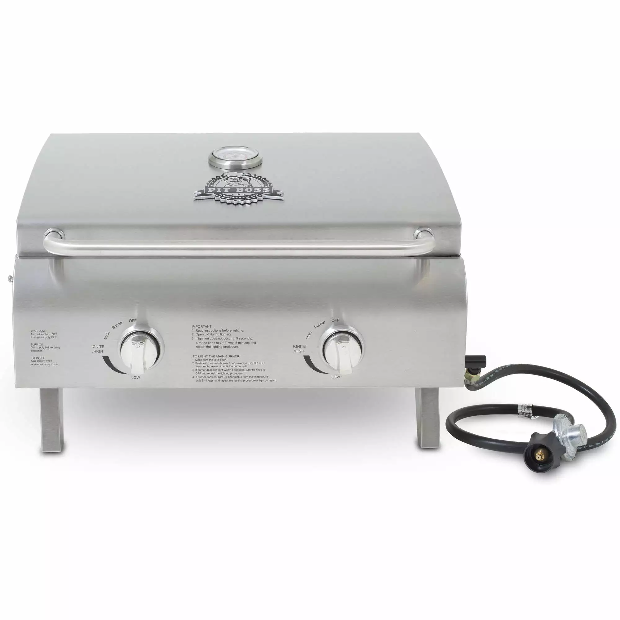 Pit Boss 2-Burner Portable Gas Grill Stainless Steel