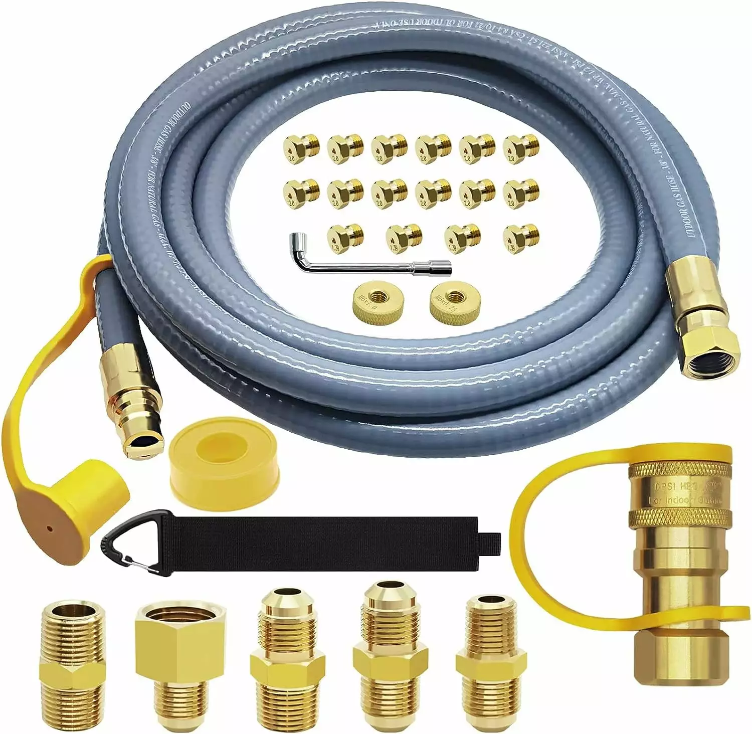 12FT 3/8 ID Natural Gas Hose Quick Connect Weber Char-Broil and More