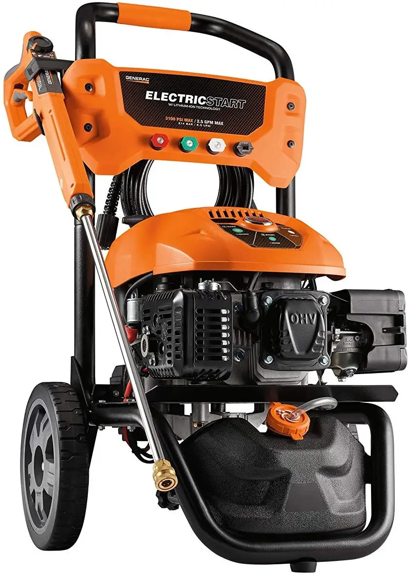 Generac 10000007132 Pressure Washer 2.5 GPM 3100 PSI Gas Powered Cleaner
