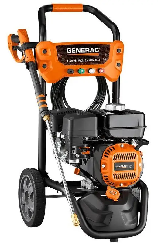 Generac 6923 2.4 GPM Pressure Washer 3100 PSI Gas Powered Outdoor Cleaner