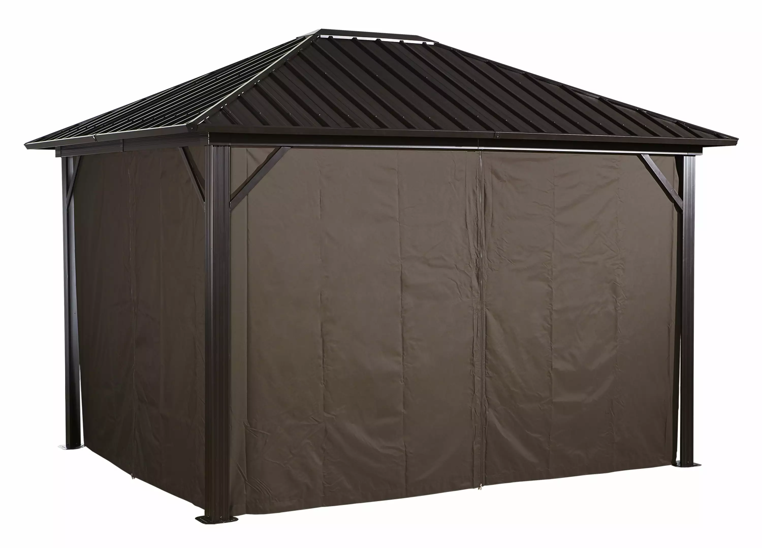 Sojag Curtains Genova 12 x 12 ft Brown Gazebo Accessories