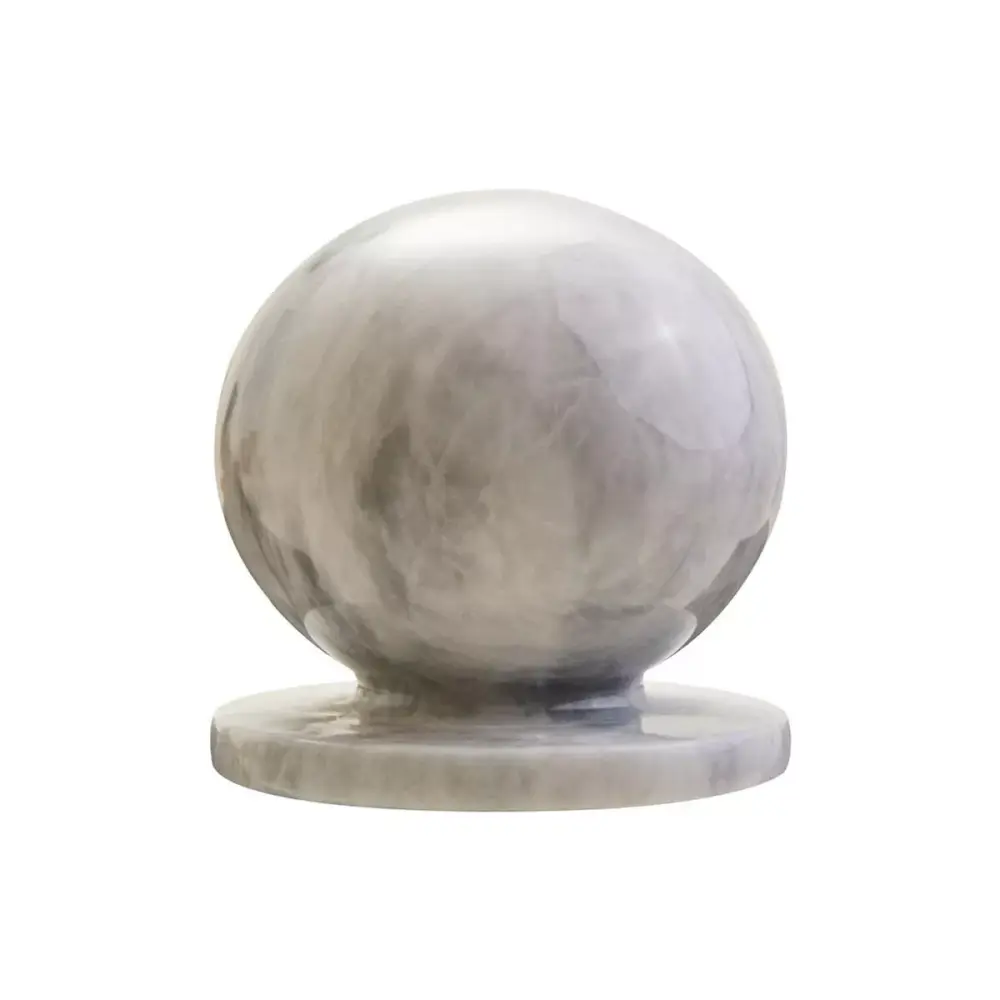 Zoro Marble Ball Sculpture - Pearl