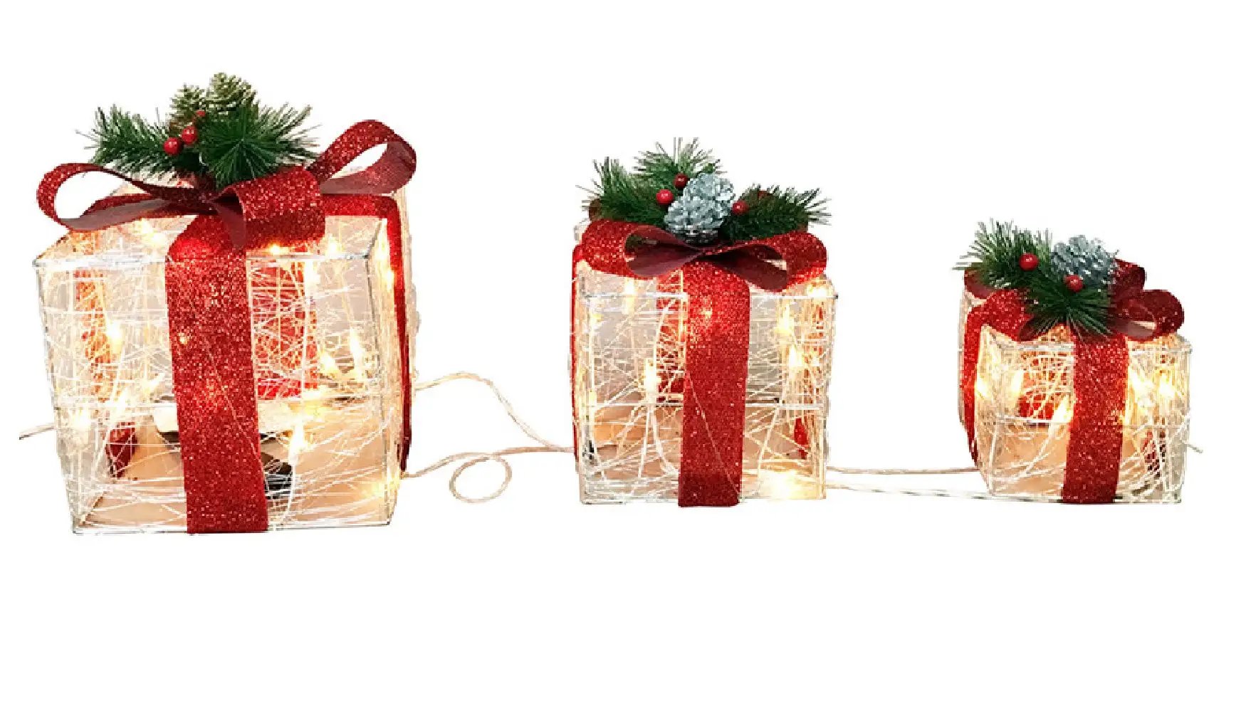 Santas Forest 58509 Christmas Gift Box Set PVC Mesh