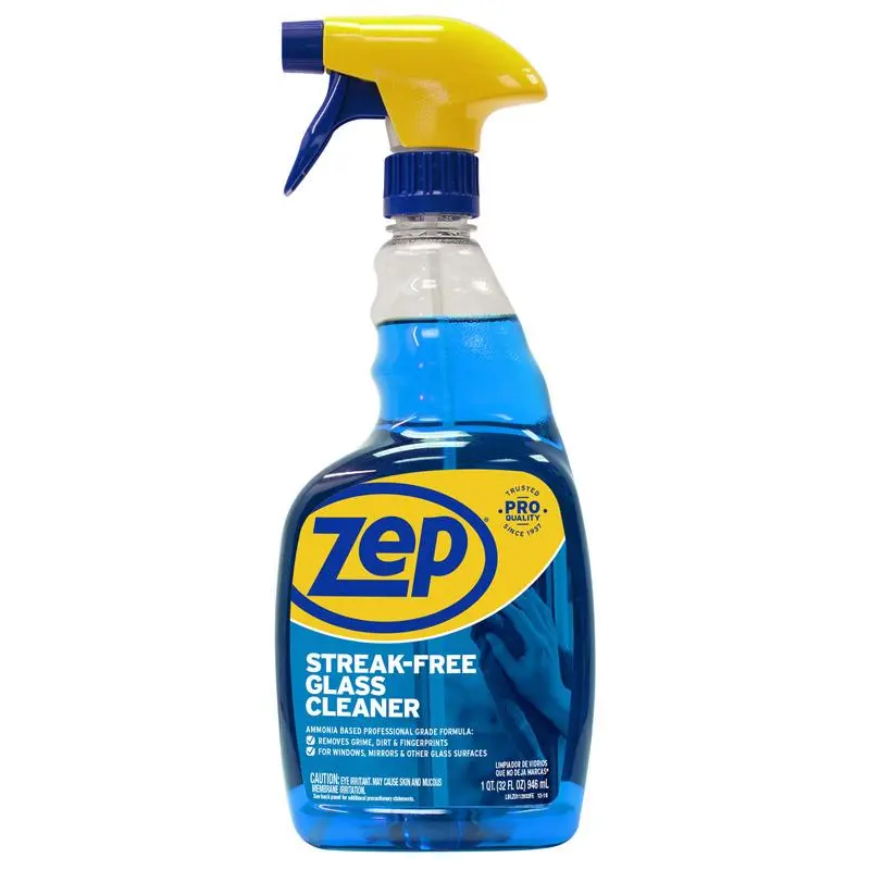 Zep Commercial No Scent Glass Cleaner 32 oz Liquid Pack 12
