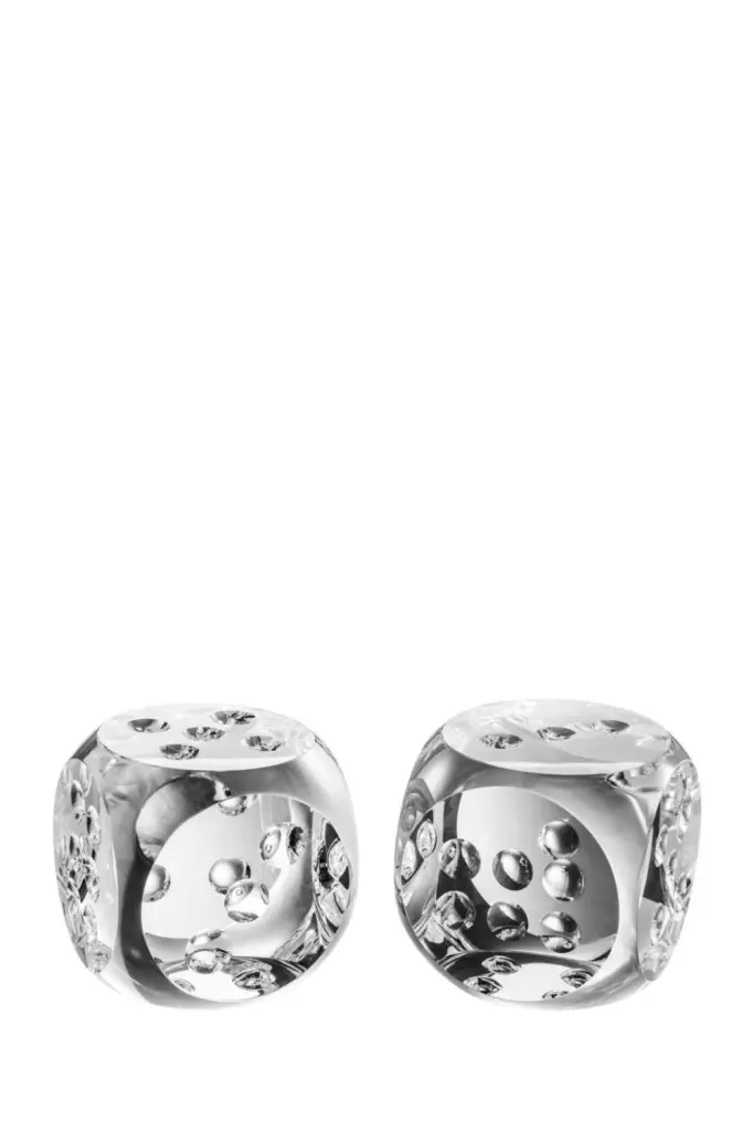 Eichholtz Tradizone Glass Dice Set 2 Elegant Home Decor