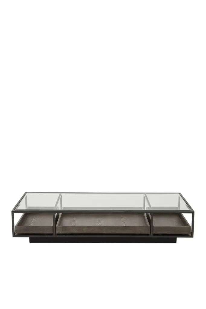 Bronze Framed Glass Coffee Table Eichholtz Roxton - Contemporary Design