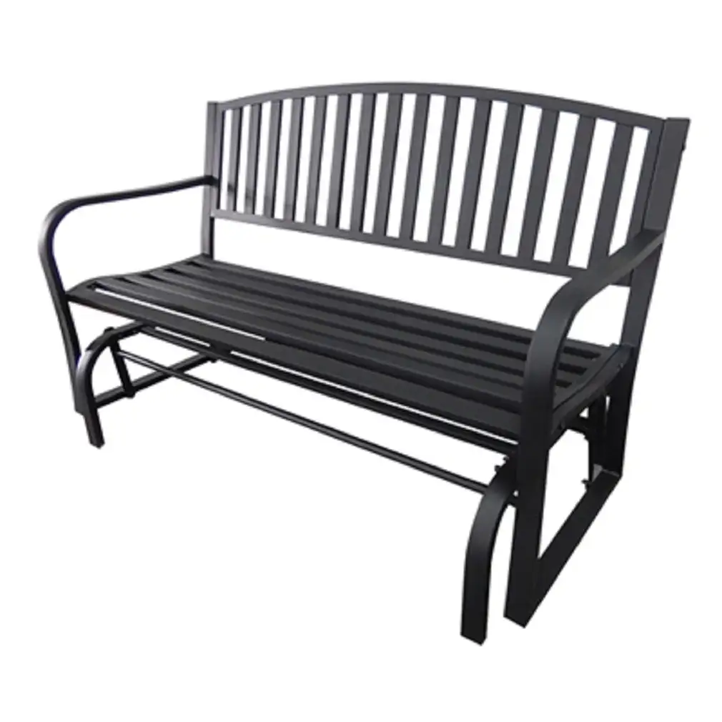Four Seasons Courtyard IP-WK3285G Steel Outdoor Bench Glider