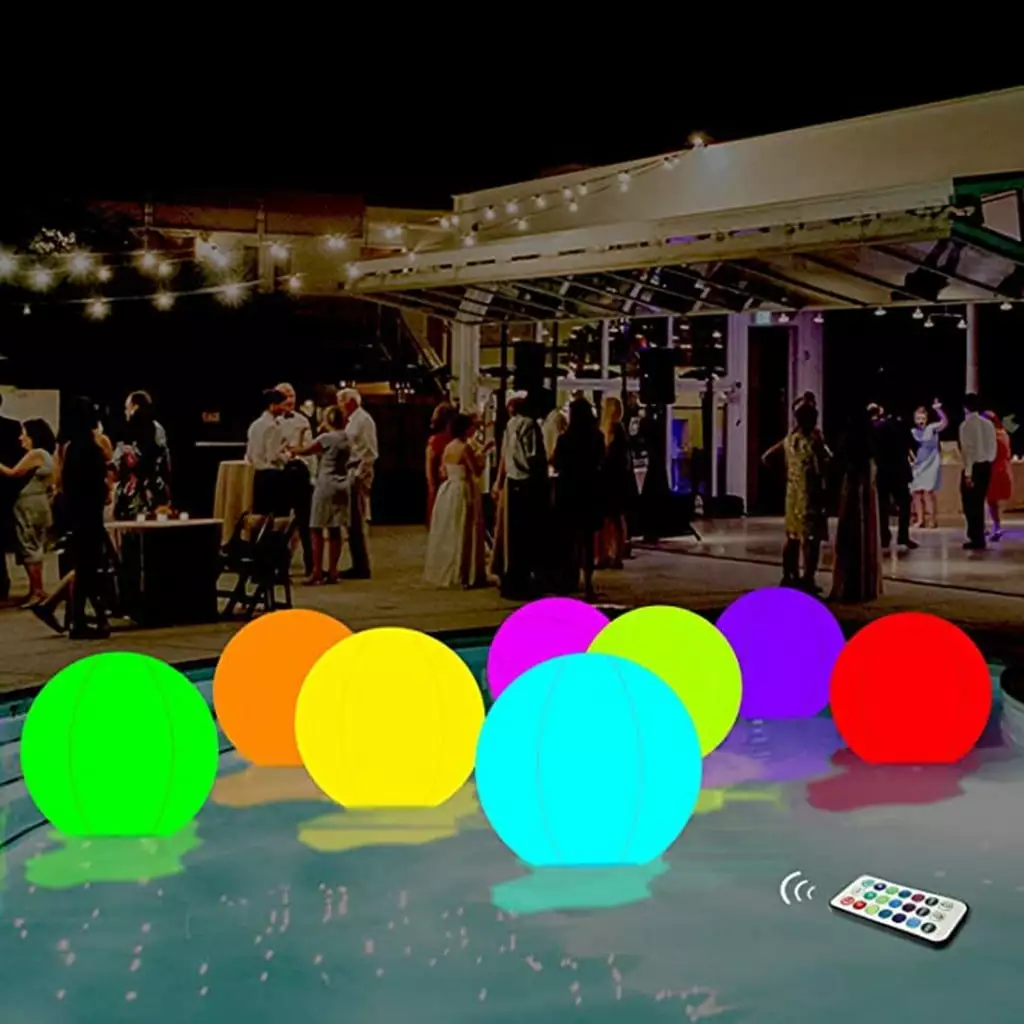 ZToonmas Inflatable LED Glowing Beach Ball Swimming Pool Toy 13 Colors 1PC