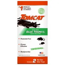 Rat Glue Traps Super Hold 2-Pack - Non-Toxic Pest Control Solution Tomcat