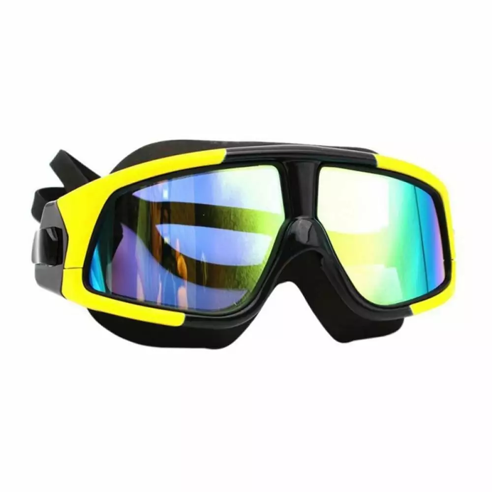 Lrun Adult Swimming Goggles Men and Women - Large Frame Silicone Waterproof Anti-Fog UV Protection Swim Mask