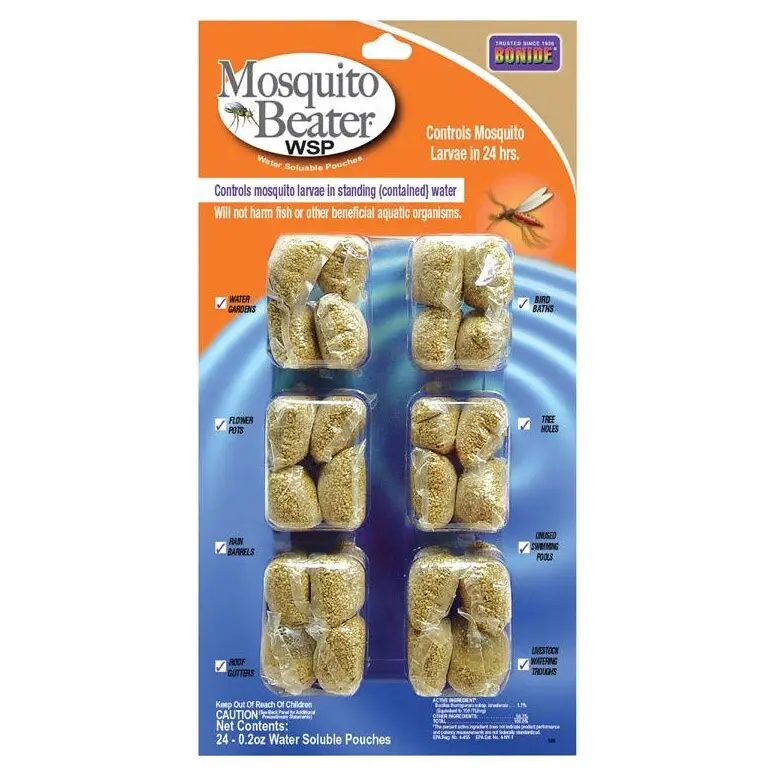Bonide Mosquito Beater Mosquito Killer Granules 0.2 oz 24-Pack - Long-Lasting Mosquito Control