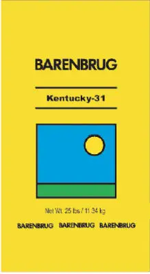 Barenbrug Kentucky 31 Tall Fescue Grass Seed 25 lb Sun or Shade Lawn Care