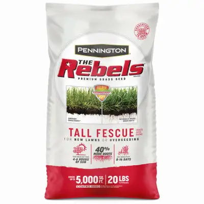 Pennington Rebels Tall Fescue Grass Seed 20 lb Sun or Shade Lawn Care