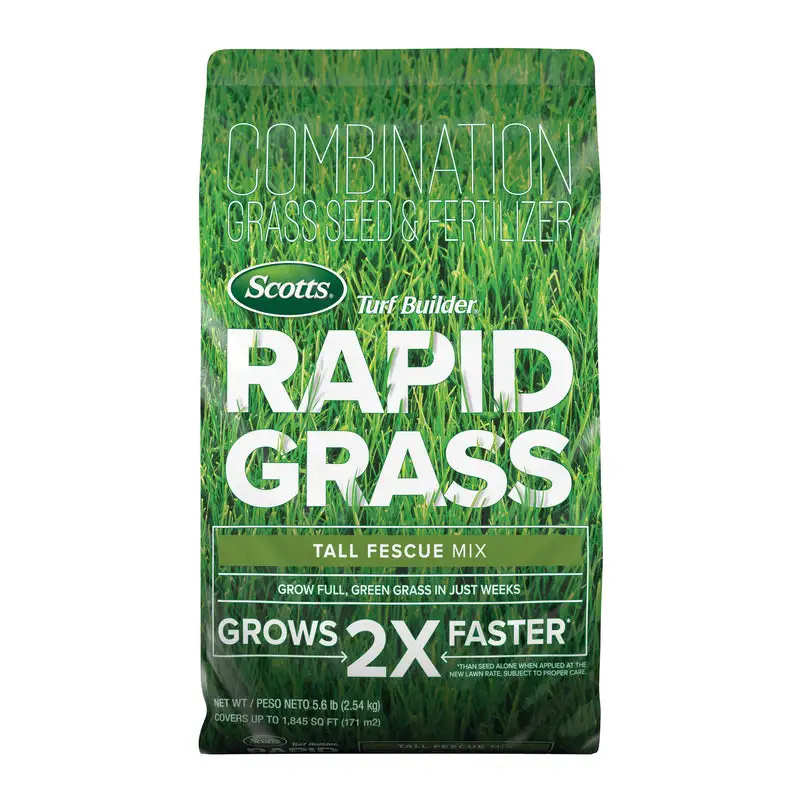 Scotts Turf Builder Rapid Grass Tall Fescue Sun or Shade Grass Seed and Fertilizer 5.6 lb
