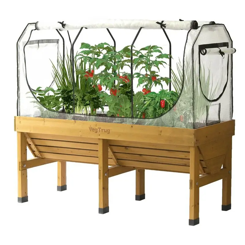 VegTrug Classic MGKIT1244 Greenhouse Frame and Multi-Cover Adjust, Steel Frame/Polyethylene Cover, Clear