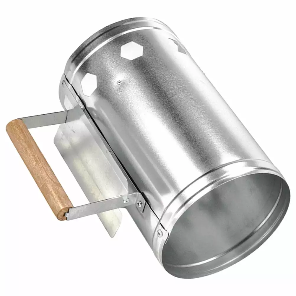 Wood Handle Charcoal Burner Outdoor BBQ Grill Tool Raindrops