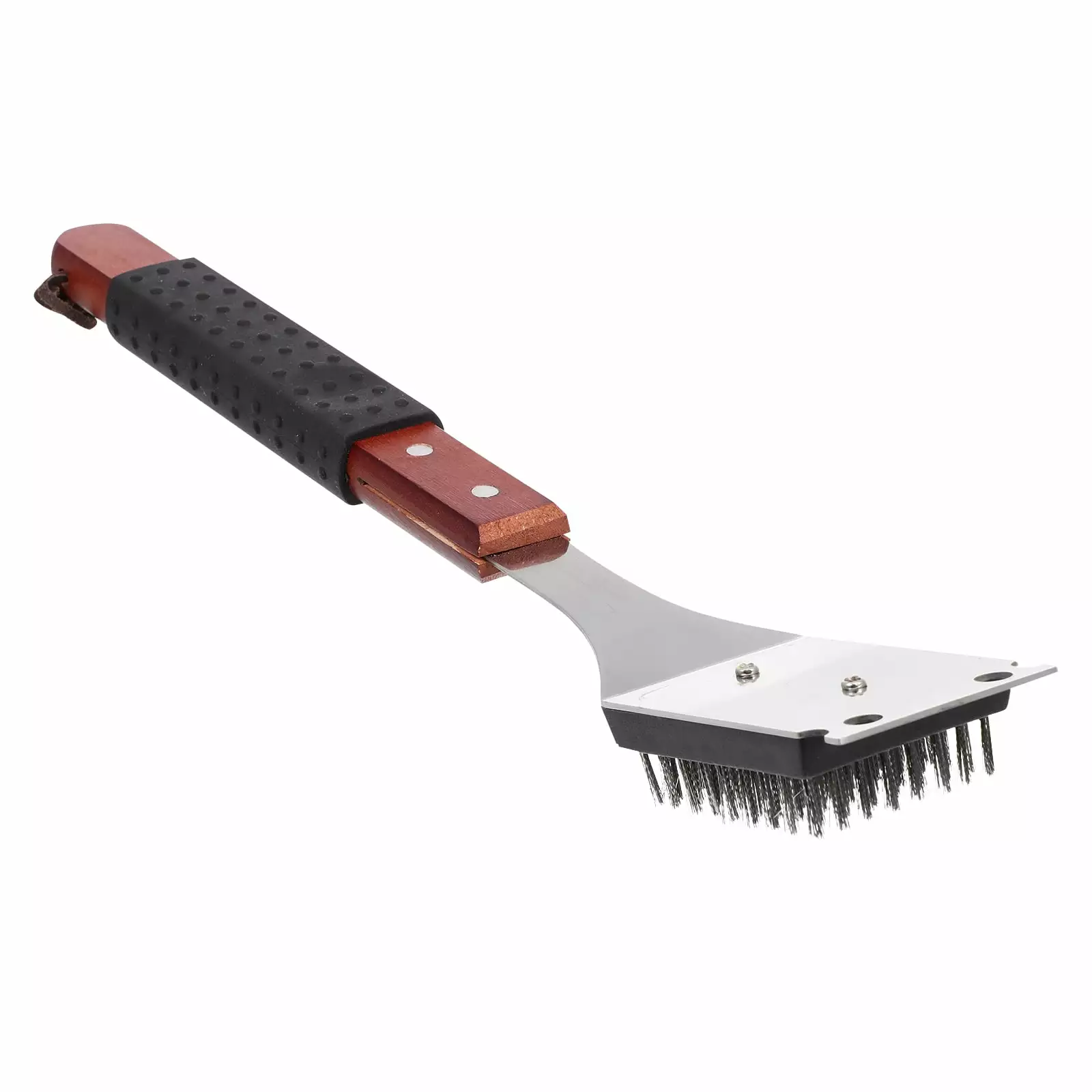 Grill Cleaning Brush Wood Handle Grill Brush Outdoor Barbecue Accessory NUOLUX