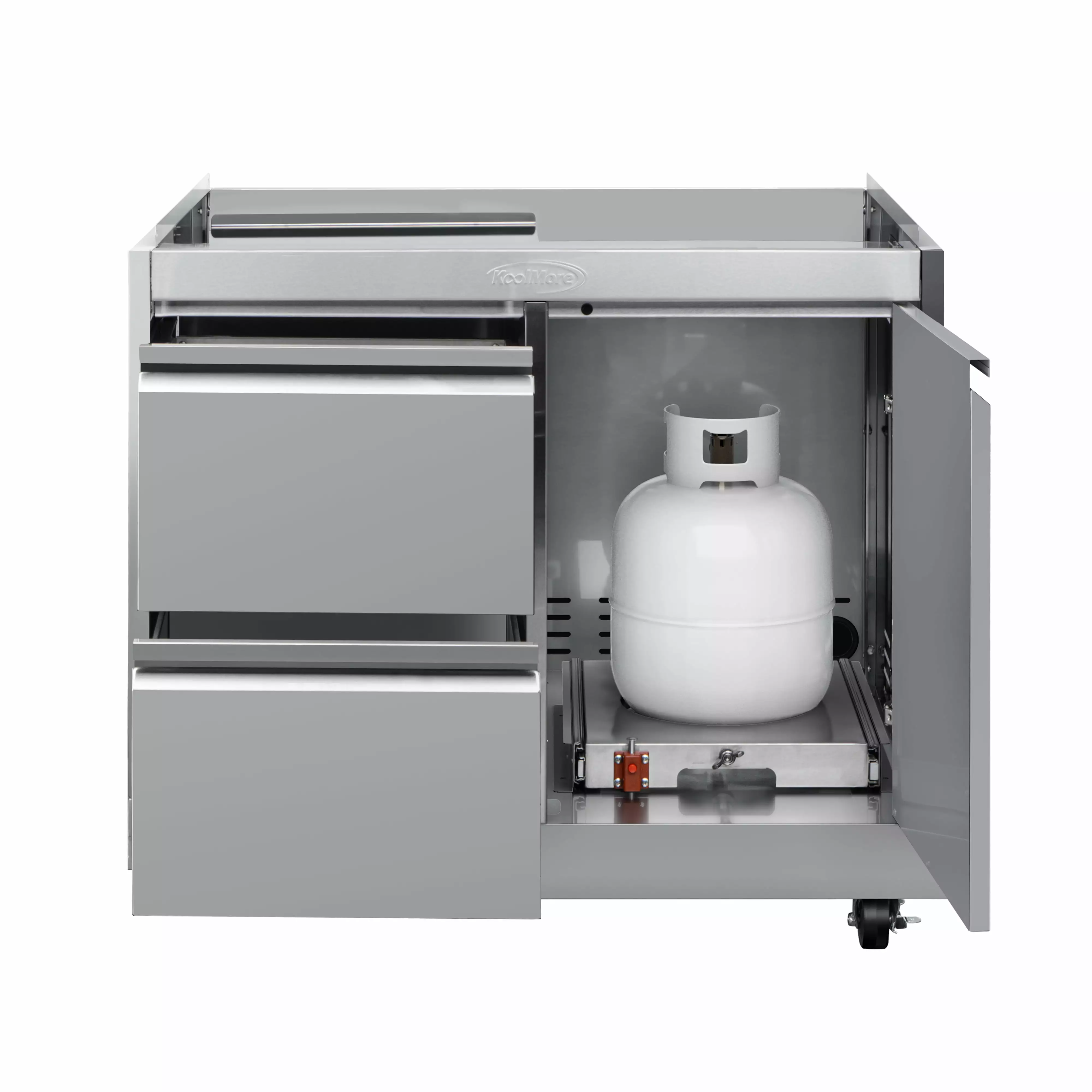 32 Inch Outdoor Stainless Steel Cabinet Built- BBQ Grill 2 Drawers Koolmore