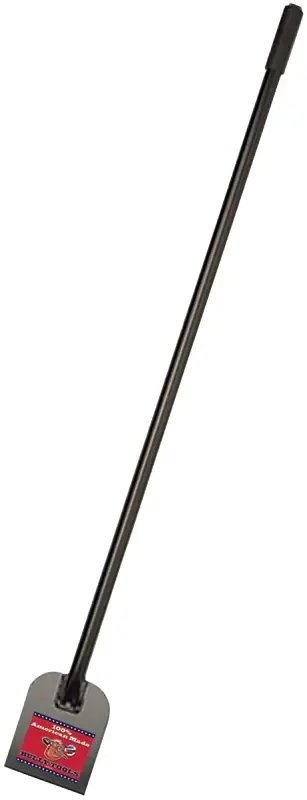 BULLY Tools 92200 Sidewalk Scraper, 6 W Blade, 7 L Blade, Metal Blade, Steel Handle, Straight Handle