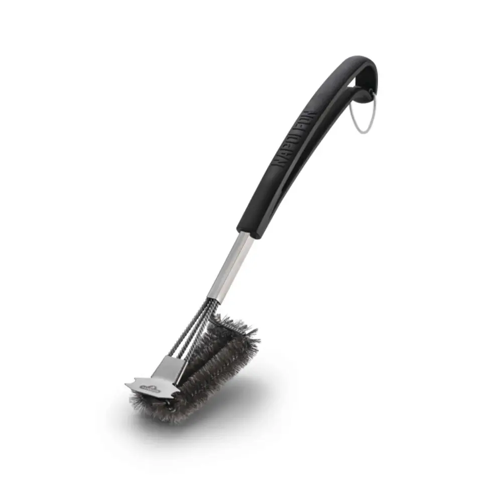 Triple-Row Grill Brush Stainless Hardened Bristles