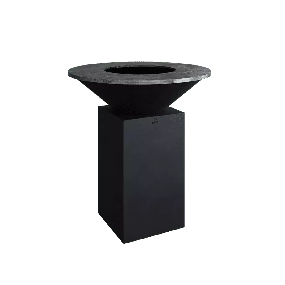 OFYR Timeless Black 85 Outdoor Fire Pit and Grill Backyard Cooking