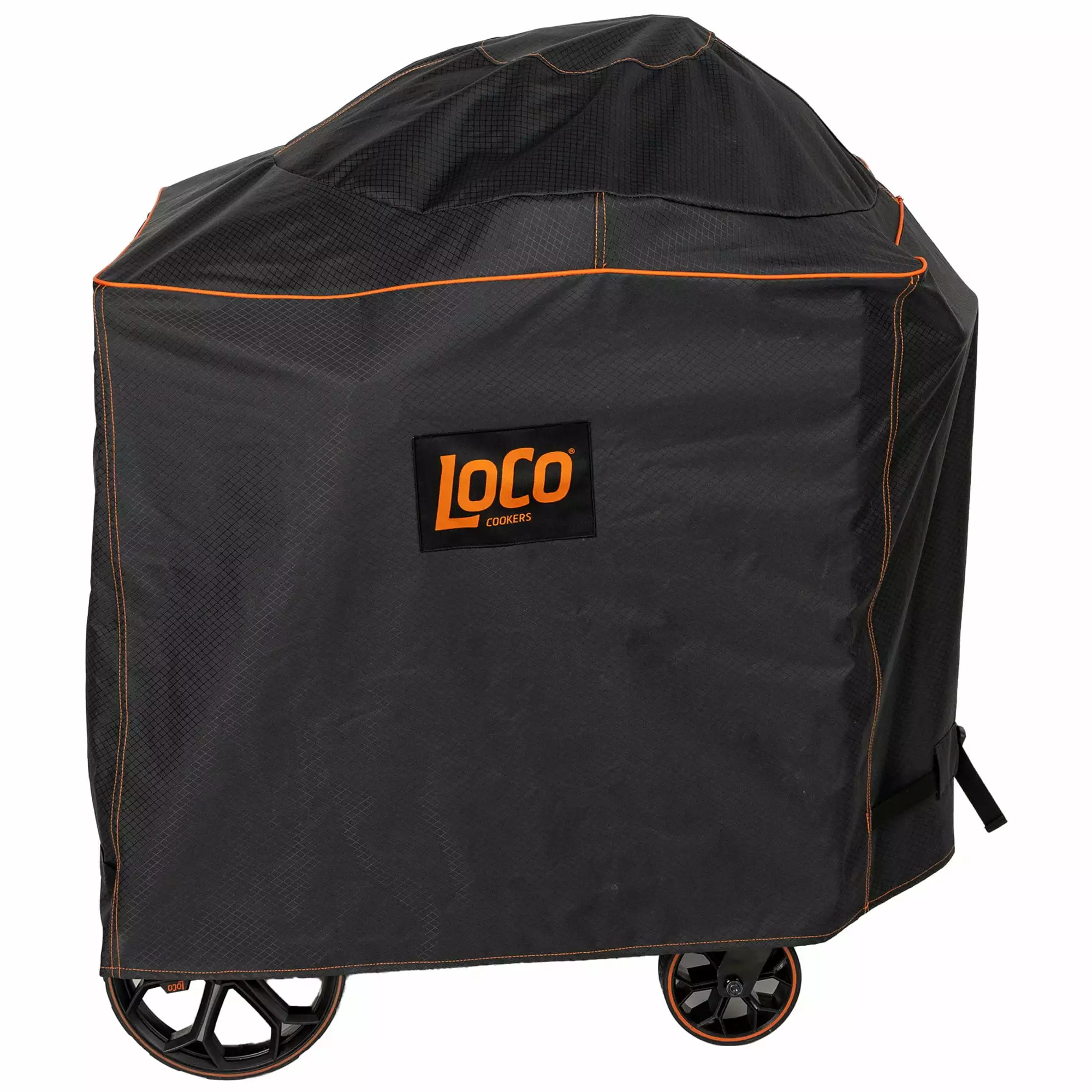 Loco Cookers 22.5 Inch Kettle Grill Cover IntelligentTemp Black Heavy Duty Weather Resistant