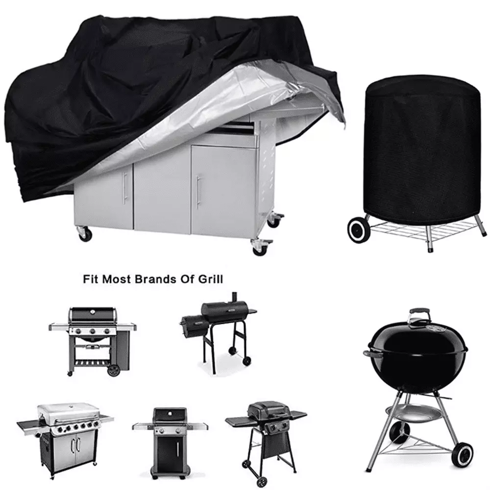 BBQ Gas Grill Cover Waterproof Heavy Duty Protection Outdoor Barbecue Anti-UV 145 x 61 x 117cm BIUJEW