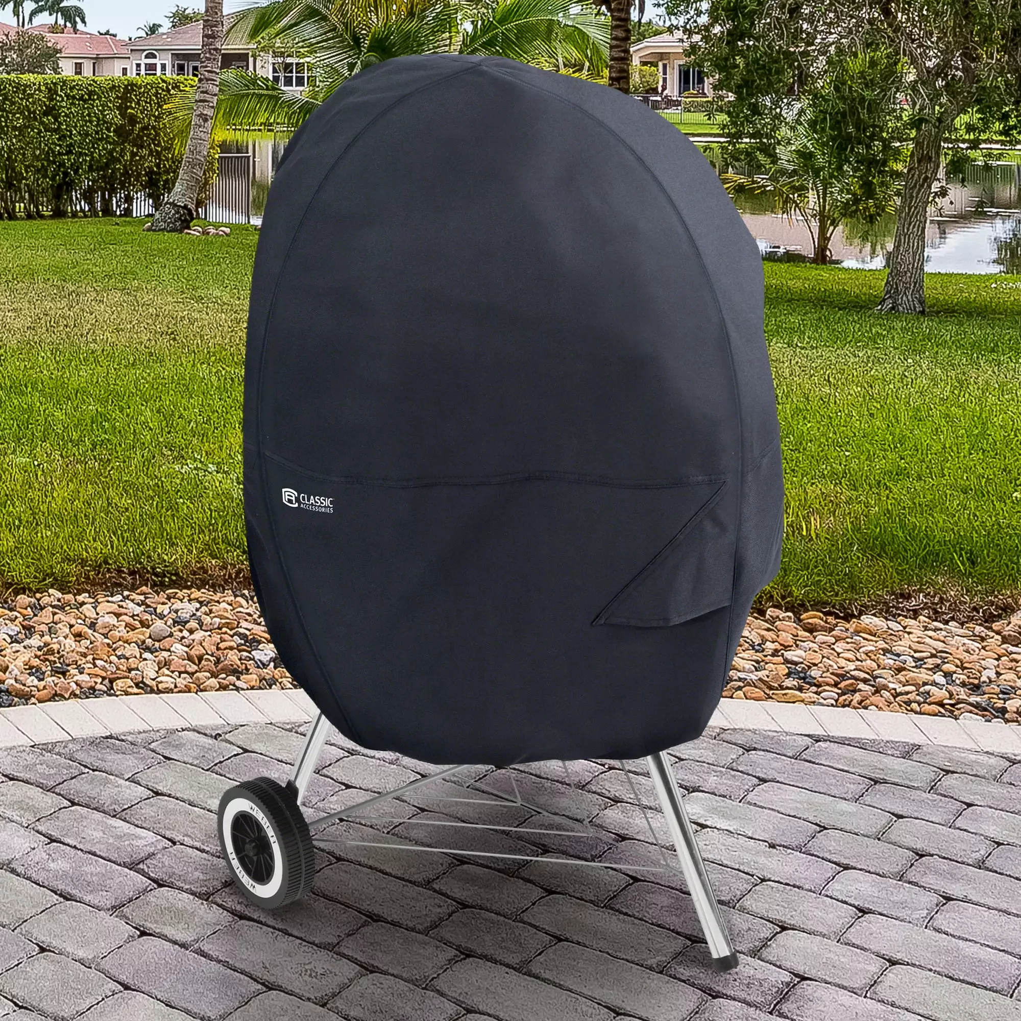 Timeless Accessories Water-Resistant 26.5 Inch Kettle BBQ Grill Cover Durable Protection Classic Accessories