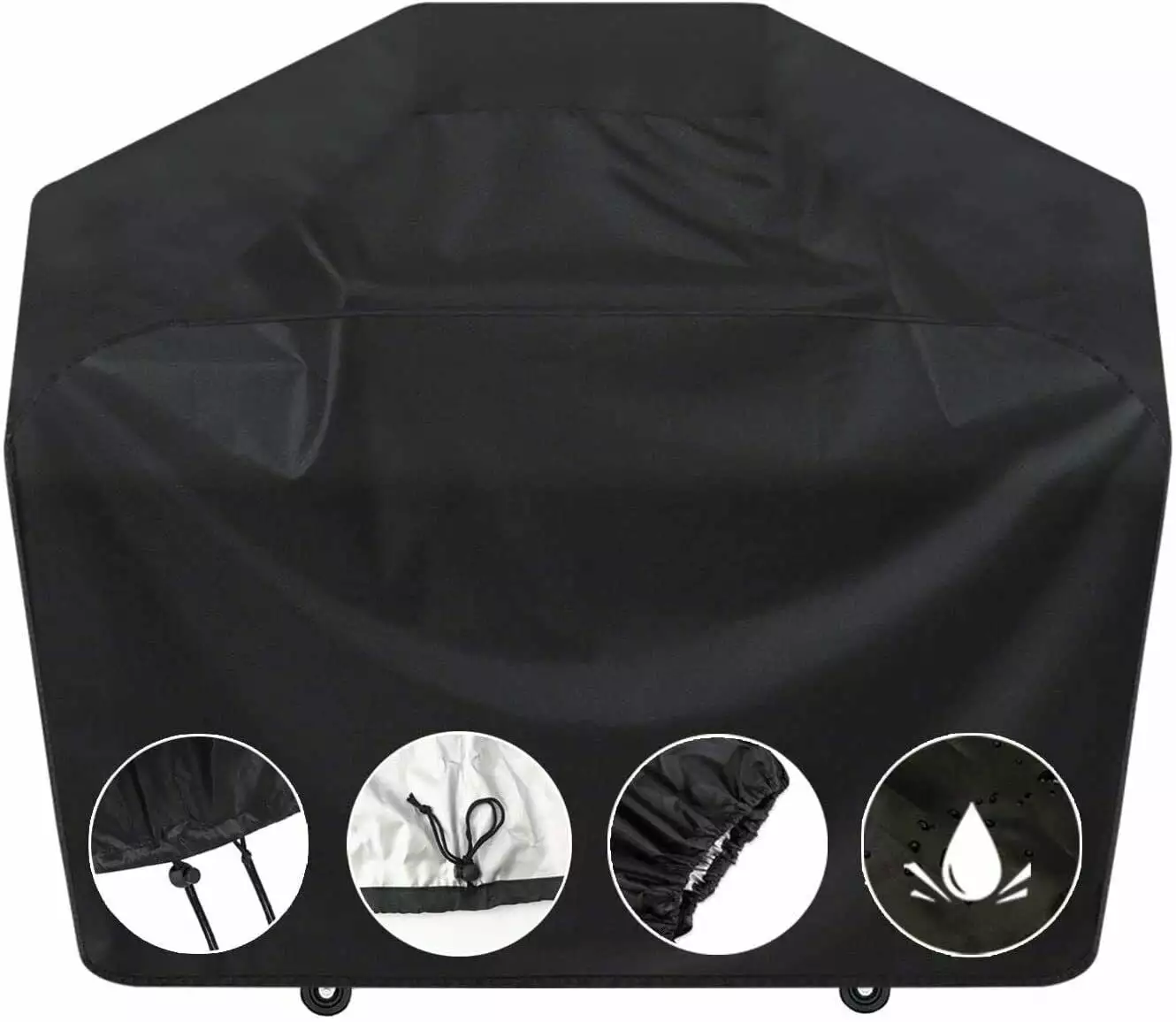 BBQ Gas Grill Cover 67 Inch Barbecue Waterproof Outdoor Heavy Duty UV Protection Unbranded Extra Large Universal Cover Bla...