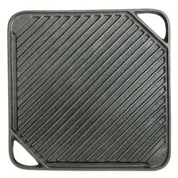 Grill Zone 00395TV Cast Iron Reversible Grill Griddle 10.5 x 10.5
