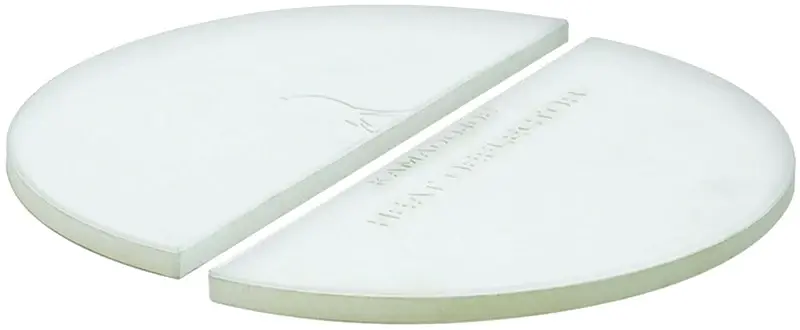 Kamado Joe CLASSIC JOE KJ-HDP Heat Deflector Plate, Half-Moon, Porcelain, : Classic 18 Kamado Grill Gasket & Bolts