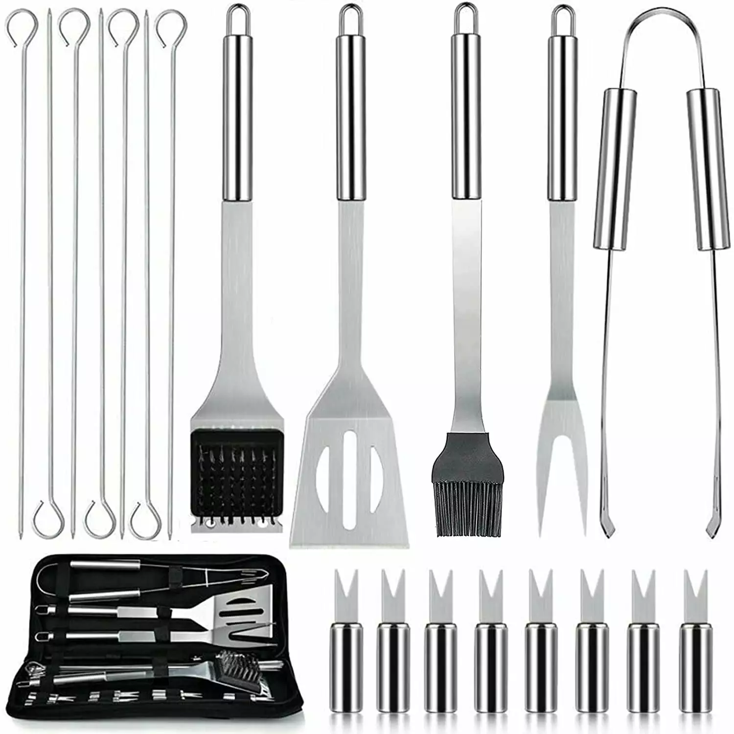 21 Piece Professional BBQ Grill Accessories Kit Outdoor Camping and Grilling COWIN