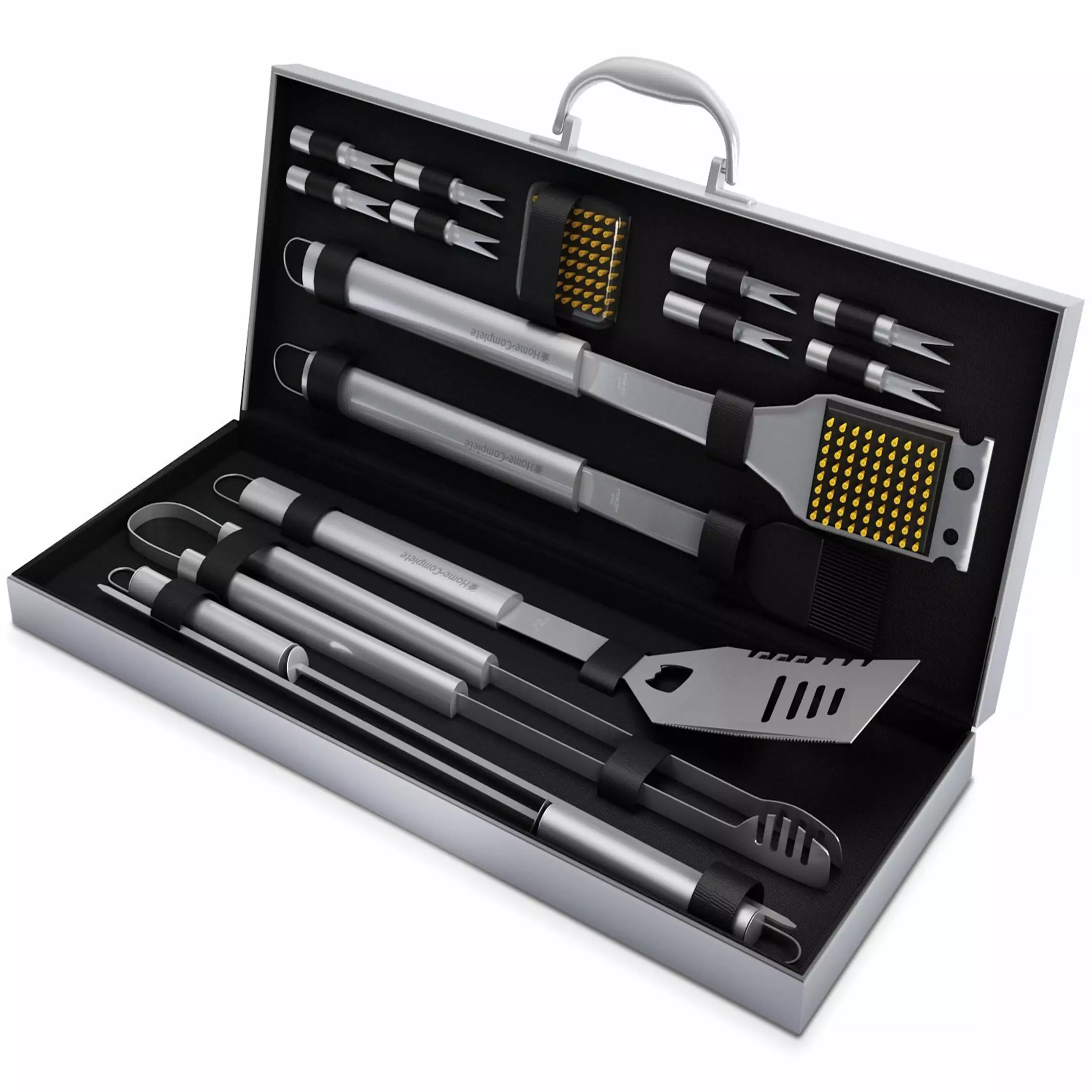 16 Piece High Quality Stainless Steel BBQ Grill Tool Set Aluminum Case Home-Complete