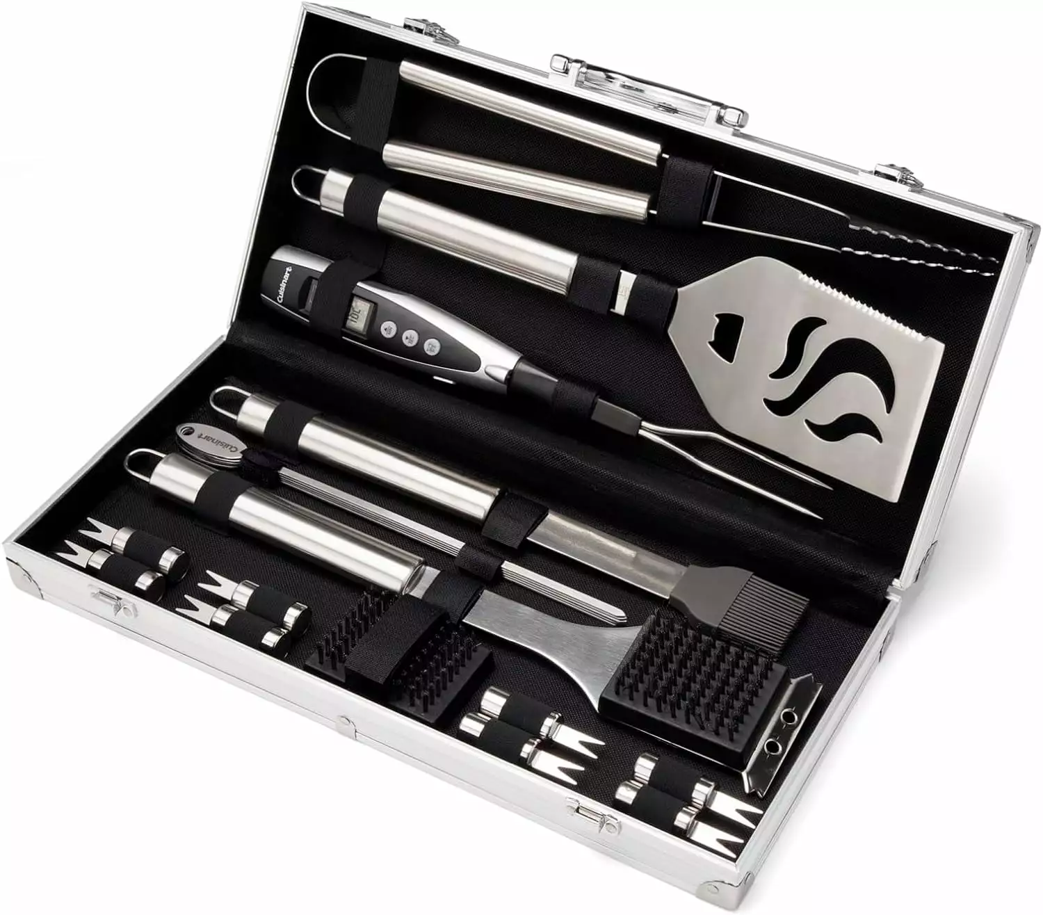 CGS-5020 BBQ Tool Aluminum Carrying Case Deluxe 20-Piece Grill Set Digital Fork Home D??cor