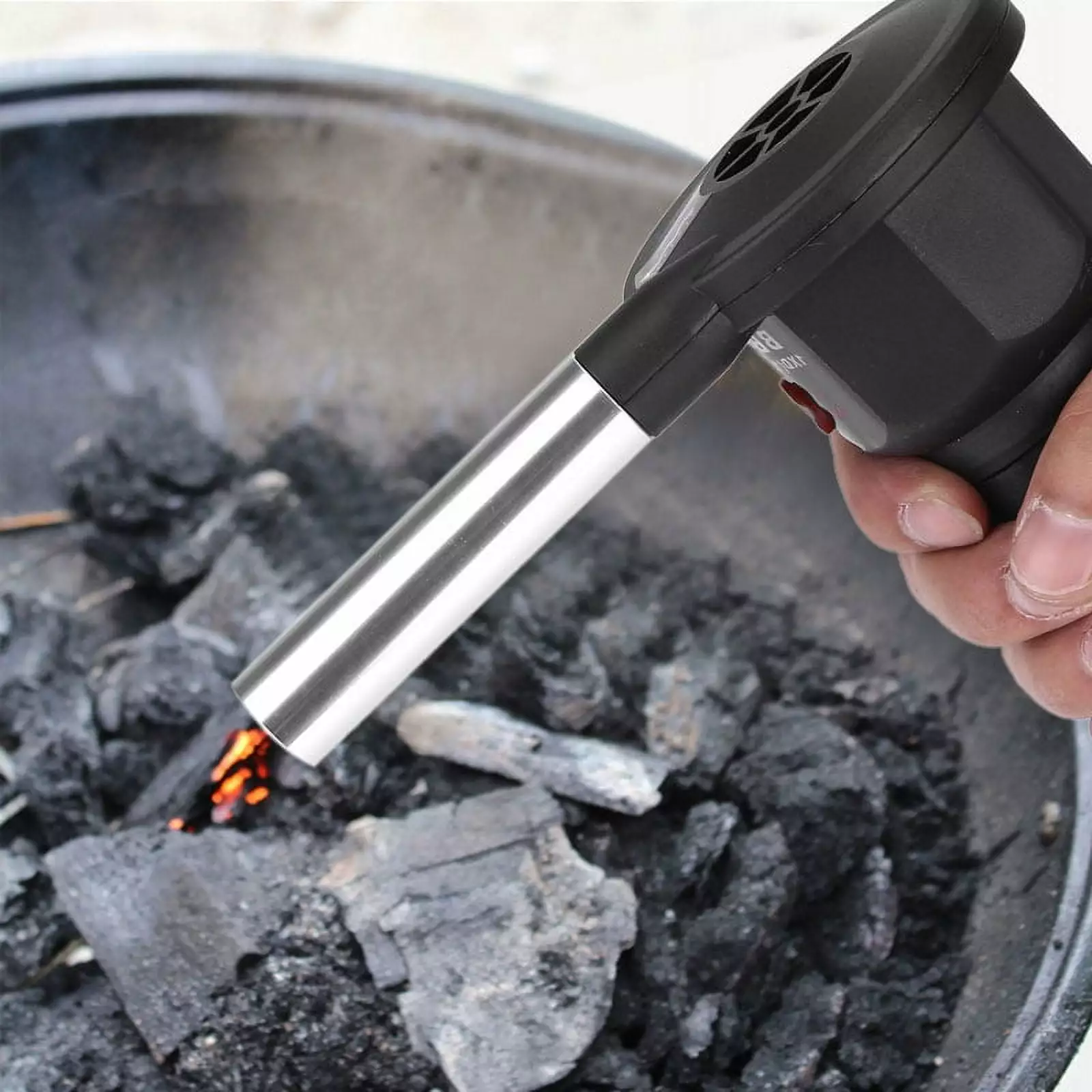 LYUMO Travel-friendly BBQ Fan Air Blower Battery Powered Outdoor Camping Picnic Charcoal Grill