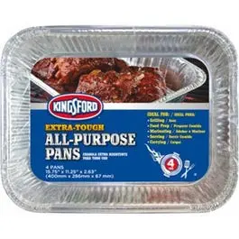 Aluminum Barbecue Pans 4-Pack Grilling and Smoking Kingsford