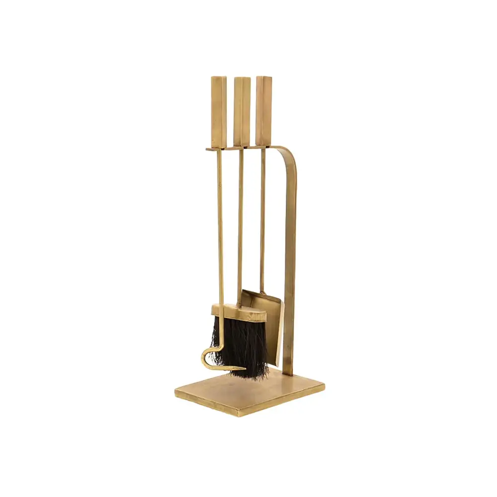 Square Fireside Adjust - Brass