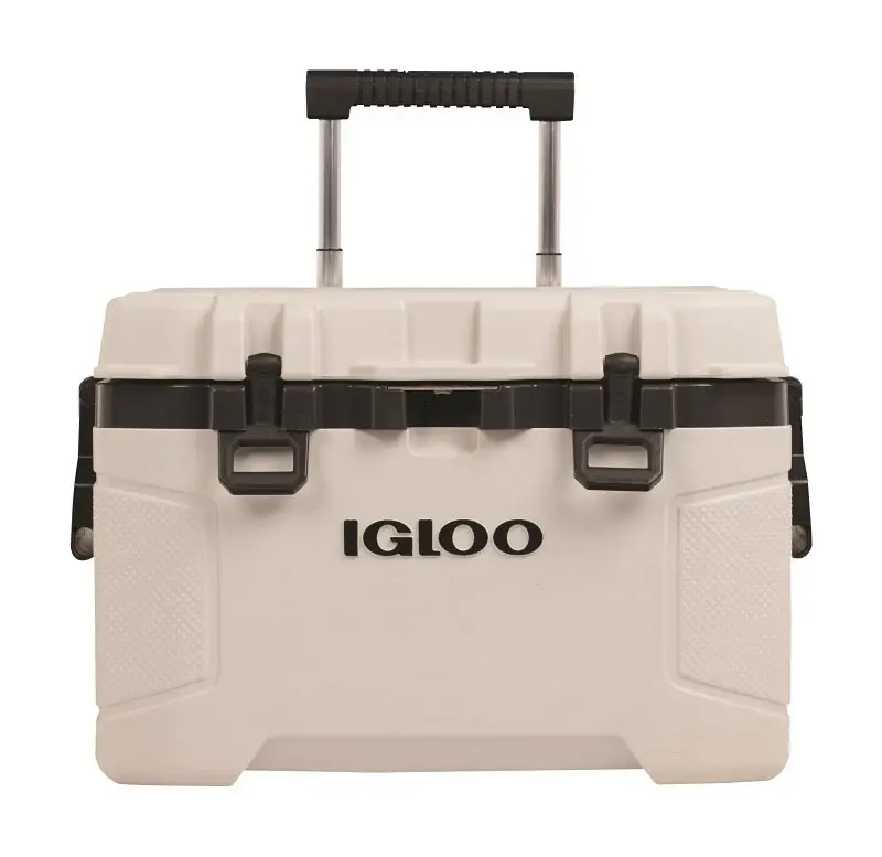 Igloo Trailmate Series 0034940 Wheeled Cool Box, 52 qt Cooler, Polymer, Bone, 5 day Ice Retention