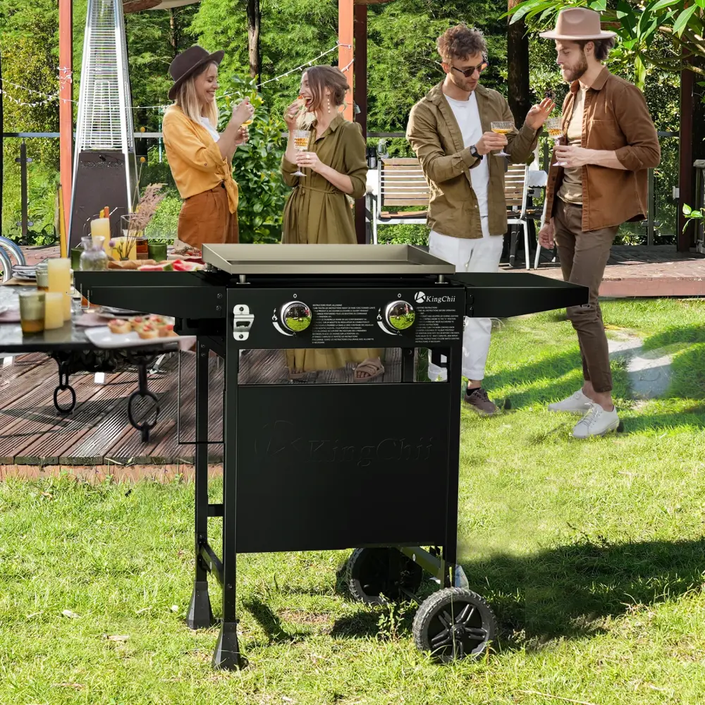 KingChii 2-Burner 18.5" Propane Griddle Backyard & Patio