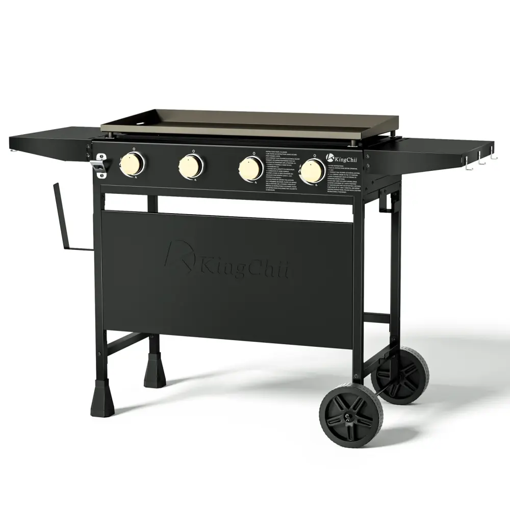 KingChii 4-Burner 30.6" Propane Griddle Camping, Tailgating, BBQ, Backyard & Patio