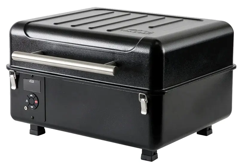 Traeger Portable TFT18KLD Ranger Pellet Grill, 36000 Btu, 184 sq- Primary Cooking Surface, Steel Body, Black